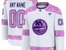 New York Islanders  2024 Hockey Fights Cancer Custom Practice Jersey - White