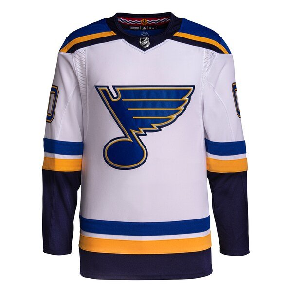 St. Louis Blues adidas Away Primegreen Authentic Custom Jersey - White