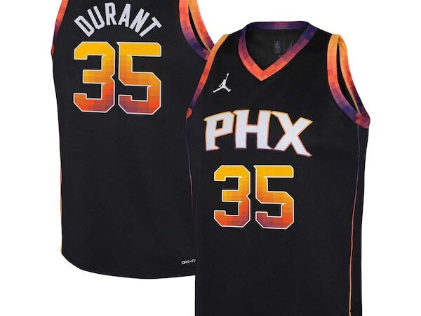Kevin Durant Phoenix Suns Jordan Brand Youth 2022/23 Swingman Jersey - Statement Edition - Black