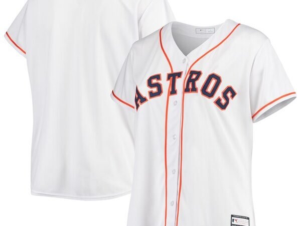 Houston Astros Women's Plus Size Home Replica Team Jersey - White