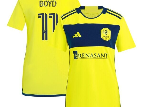 Tyler Boyd Nashville SC adidas Women's 2024 The 615 Kit Replica Player Jersey - Yellow/Black