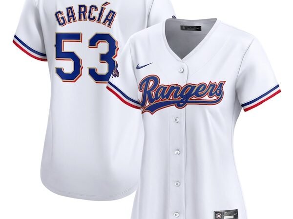 Adolis Garcia Texas Rangers Nike Women's 2024 Gold Collection Limited Player Jersey – White