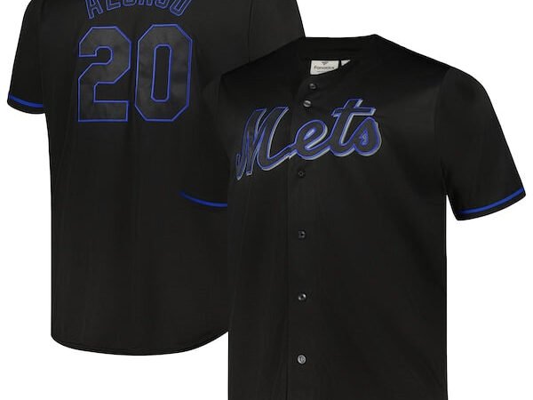 Pete Alonso New York Mets Big & Tall Pop Fashion Jersey - Black