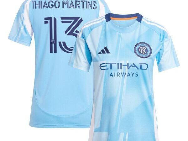 Thiago Martins New York City FC adidas Women's 2025 The Excelsior Kit Replica Player Jersey - Light Blue