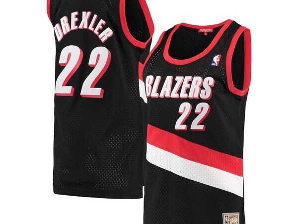 Clyde Drexler Portland Trail Blazers Women's 1991/92 Hardwood Classics Swingman Jersey - Black