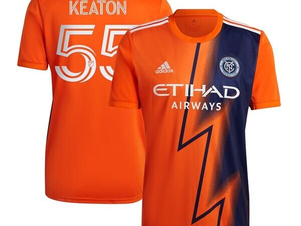 Keaton Parks New York City FC adidas 2023 The Volt Kit Replica Player Jersey - Orange