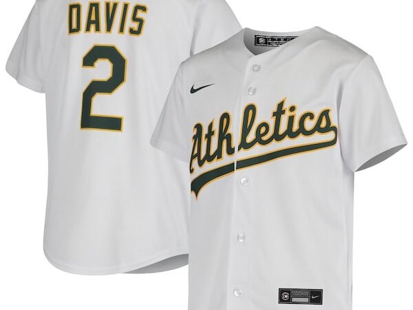 Khris Davis Oakland Athletics Nike Youth Home Jersey - White
