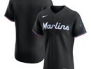Miami Marlins Nike Alternate Elite Jersey - Black