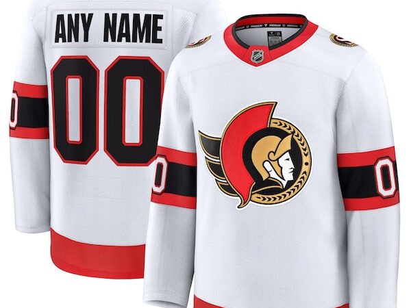 Ottawa Senators  Away Premium Custom Jersey - White/Black