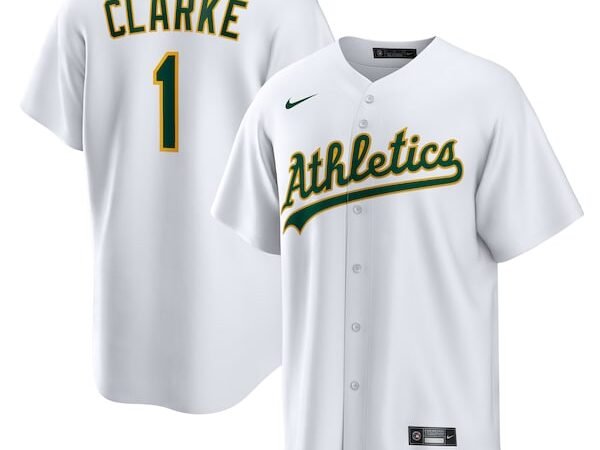 Denzel Clarke Athletics Nike Home Replica Jersey - White