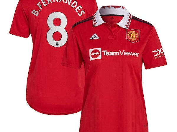 Bruno Fernandes Manchester United adidas Women's 2022/23 Home Team Replica Player Jersey - Red