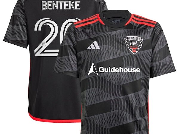 Christian Benteke D.C. United adidas Youth 2024 The Icon Kit Replica Player Jersey – Black