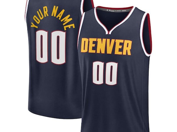 Denver Nuggets  Fast Break Custom Jersey Icon Edition - Navy/Blue