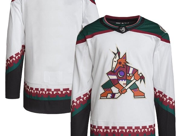 Arizona Coyotes adidas Men's Away Primegreen Authentic Blank Jersey - White