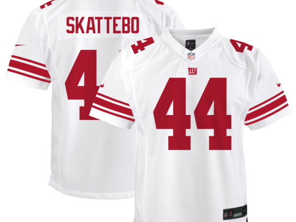 Youth Cam Skattebo New York Giants Nike Team Game Player Jersey - White