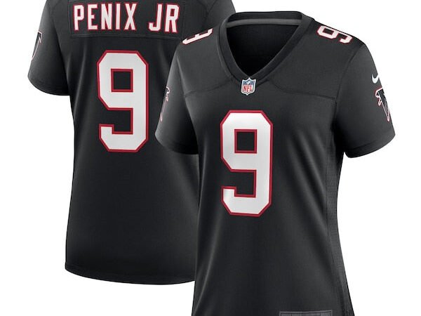 Michael Penix Jr. Atlanta Falcons Nike Women's Throwback Game Jersey -  Black/Red