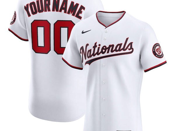 Washington Nationals Nike Home Elite Custom Jersey - White