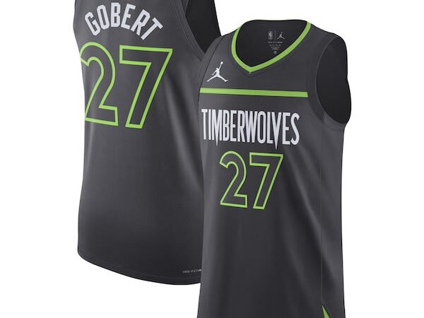 Rudy Gobert Minnesota Timberwolves Jordan Brand Authentic Player Jersey - Statement Edition - Anthracite