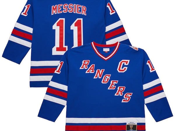 Mark Messier New York Rangers 1993-94 Power Play Jersey - Royal/White