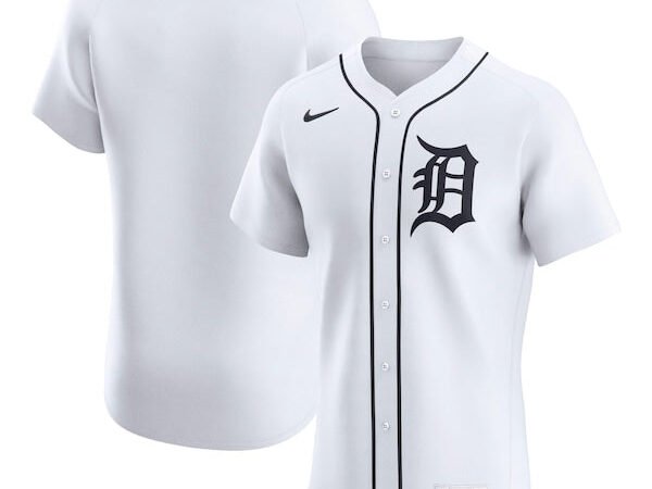 Detroit Tigers Nike Home Elite Jersey - White/Navy