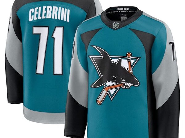 Macklin Celebrini San Jose Sharks Alternate Premium Player Jersey - Teal