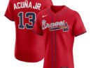 Ronald Acuña Jr. Atlanta Braves Nike Alternate 2 Elite Jersey - Red/White/Navy