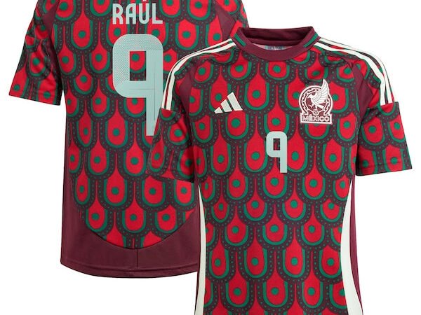 Raul Jimenez Mexico National Team adidas Youth 2024 Home Replica Player Jersey - Burgundy