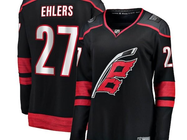 Nikolaj Ehlers Carolina Hurricanes  Women's Home Breakaway Jersey - Black