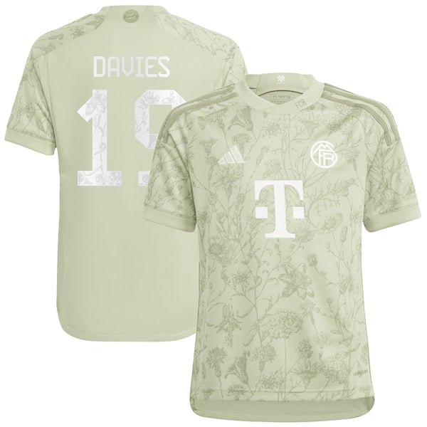 Alphonso Davies Bayern Munich adidas Youth 2023/24 Oktoberfest Replica Player Jersey - Green