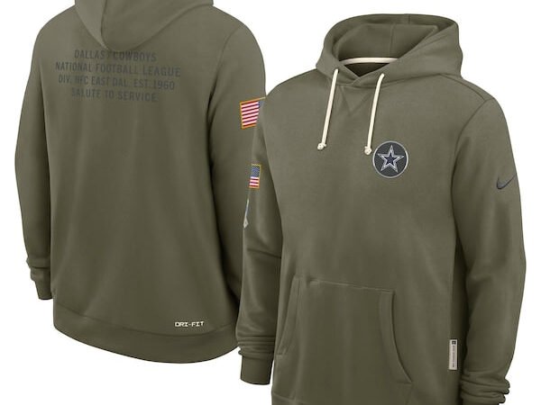 Dallas Cowboys Nike 2025 Salute to Service Sideline Standard Issue Dri-FIT Hoodie - Olive