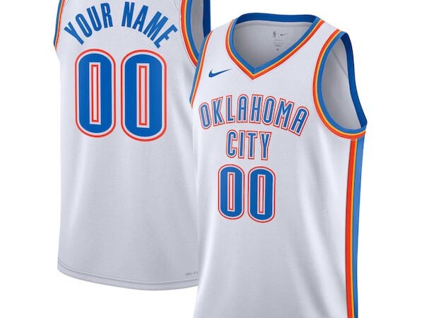 Oklahoma City Thunder Nike Unisex Swingman Custom Jersey White - Association Edition