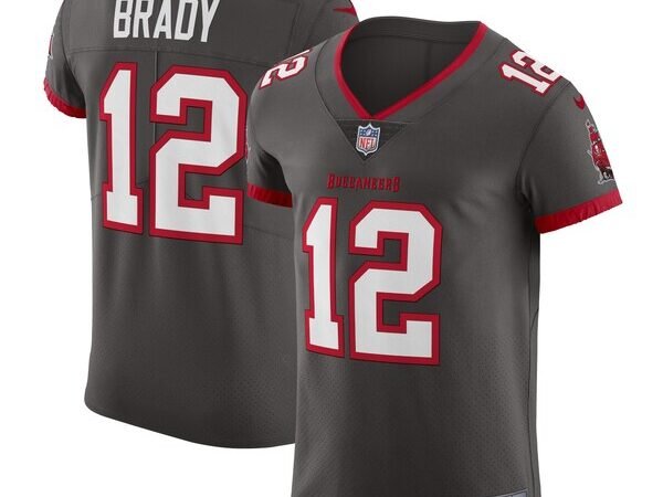 Tom Brady Tampa Bay Buccaneers Nike Alternate Vapor Elite Jersey - Pewter
