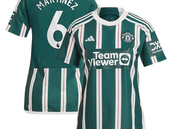 Lisandro Martínez Manchester United adidas Women's 2023/24 Away Replica Player Jersey - Green/Red