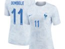 Ousmane Dembele France National Team Nike Women's 2022/23 Away Breathe Stadium Replica Jersey - White