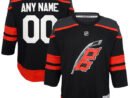 Carolina Hurricanes Youth Home Replica Custom Jersey - Black