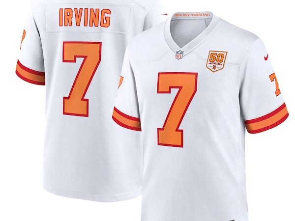 Bucky Irving '76 Tampa Bay Buccaneers Nike 50th Season Game Jersey - White