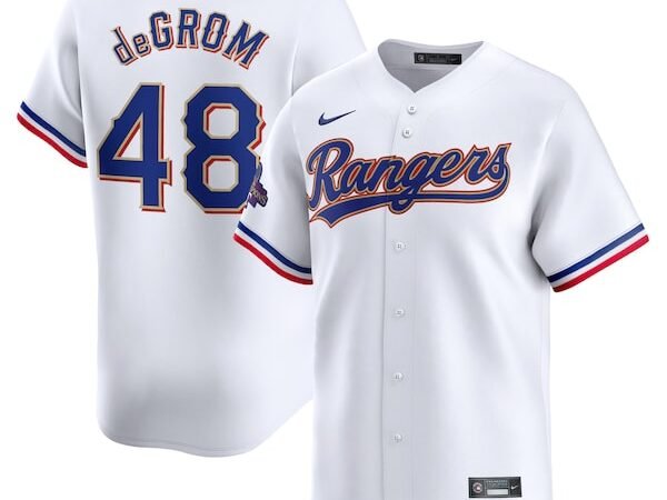 Jacob deGrom Texas Rangers Nike 2024 Gold Collection Limited Player Jersey – White