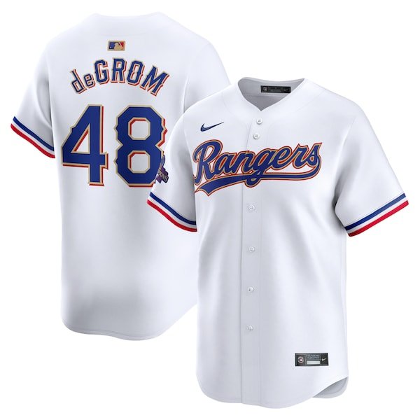 Jacob deGrom Texas Rangers Nike 2024 Gold Collection Limited Player Jersey – White