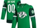 Nashville Predators adidas St. Patrick's Day Authentic Custom Jersey - Kelly Green