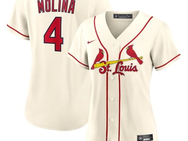 Yadier Molina St. Louis Cardinals Nike Women's Alternate Replica Player Jersey - Cream