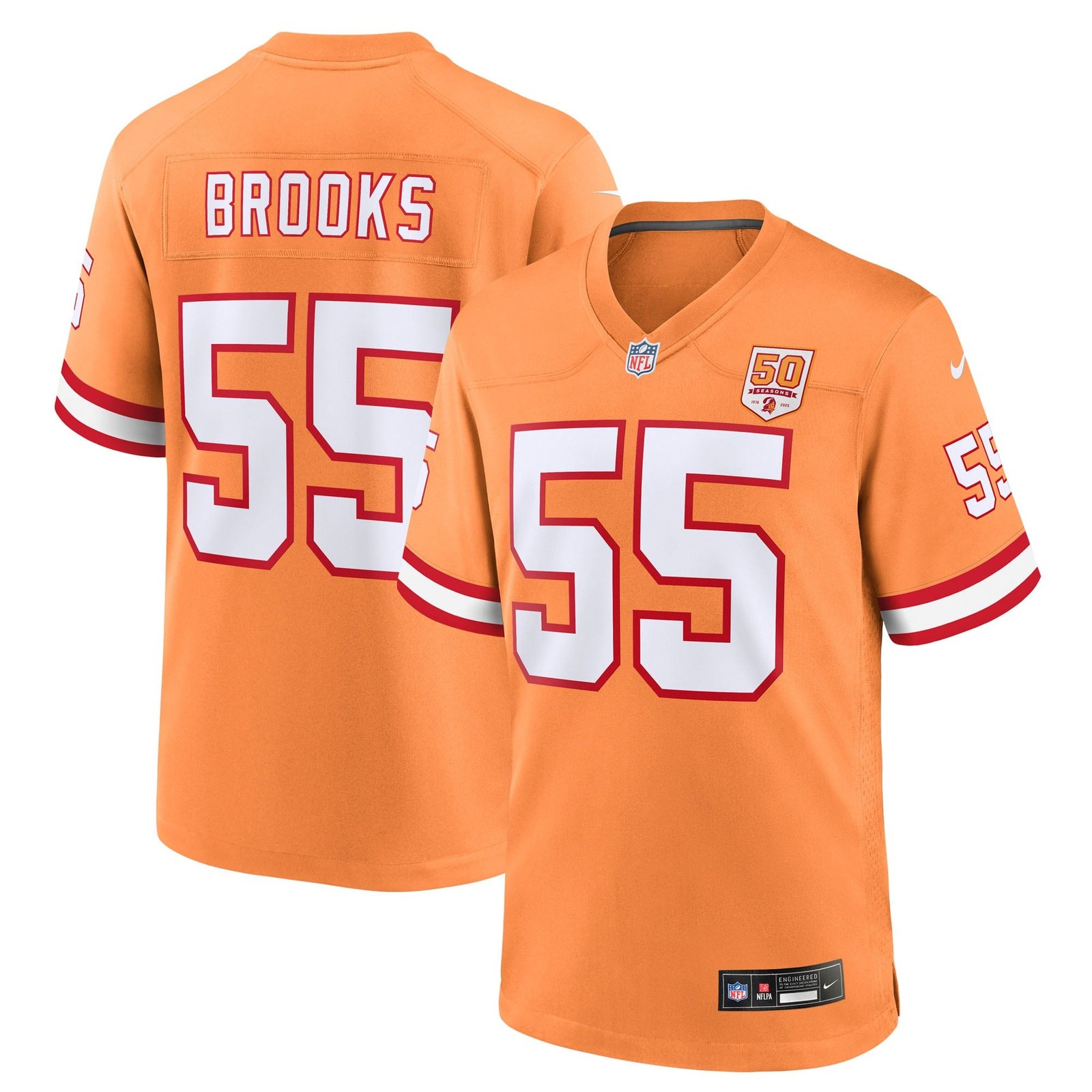 Derrick Brooks Tampa Bay Buccaneers Nike 50th Season Team Game Jersey - Red/Creamsicle