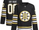 Boston Bruins adidas   100th Anniversary Primegreen Authentic Custom Jersey - Black