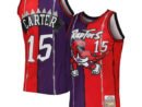 Vince Carter Toronto Raptors Hardwood Classics 1998/99 Split Swingman Jersey - Purple/Red