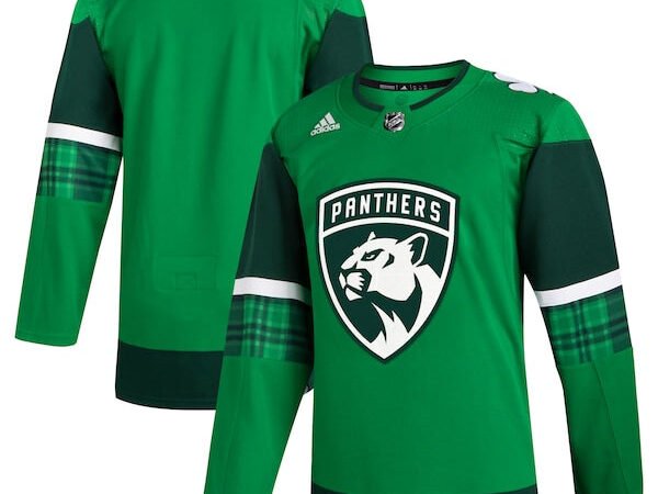 Florida Panthers adidas 2023 St. Patrick's Day Primegreen Authentic Jersey - Kelly Green