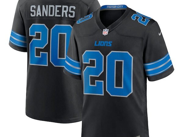 Barry Sanders Detroit Lions Nike 2nd Alternate Retired Player Game Jersey - Black
