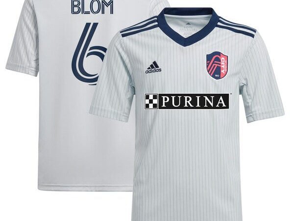 Njabulo Blom St. Louis City SC adidas Youth 2024 The Spirit Kit Replica Jersey - Gray