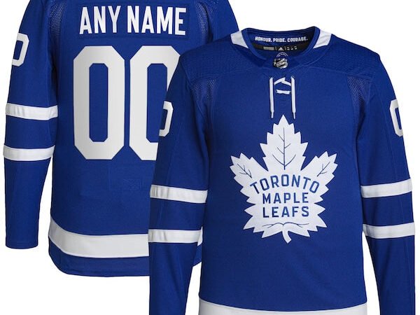 Toronto Maple Leafs adidas Home Primegreen Authentic Custom Jersey - Royal