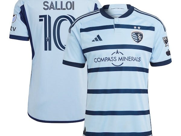 Daniel Salloi Sporting Kansas City adidas 2024 Hoops 4.0 Authentic Player Jersey – Light Blue