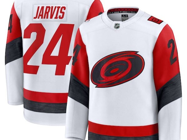 Seth Jarvis Carolina Hurricanes  Away Premium Jersey - White