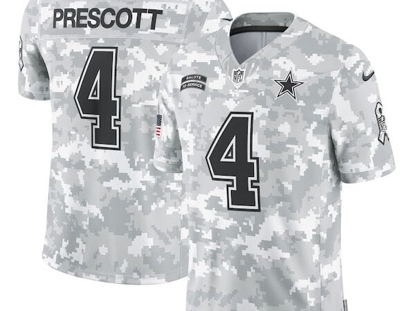 Dak Prescott Dallas Cowboys Nike 2024 Salute to Service Limited Jersey - Arctic Camo